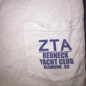 Clemson ZTA redneck Yact Club Shirt